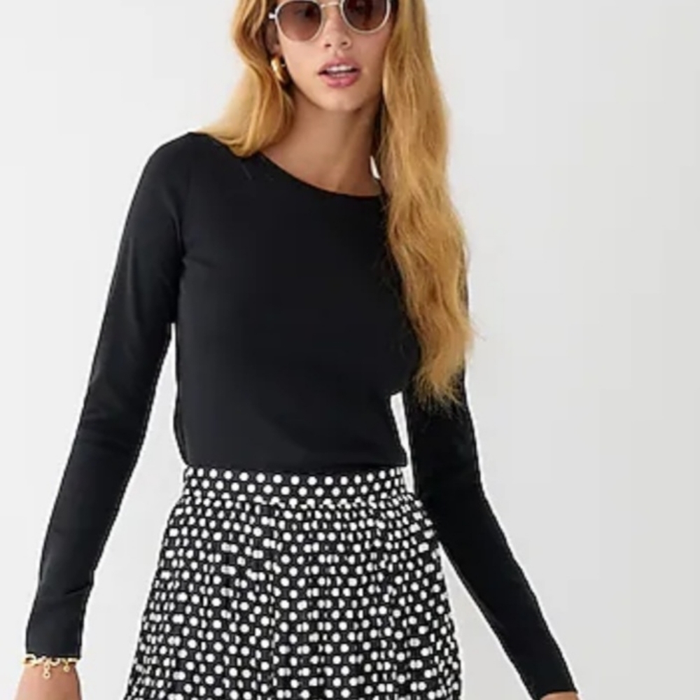J. Crew Perfect Fit Longsleeve Cotton T-Shirt Black
